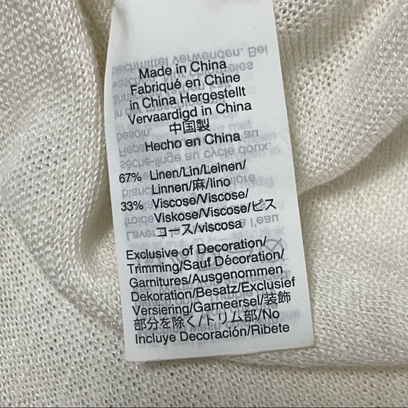 J.Crew lightweight linen blend palm sweater Sz XS - Picture 5 of 6